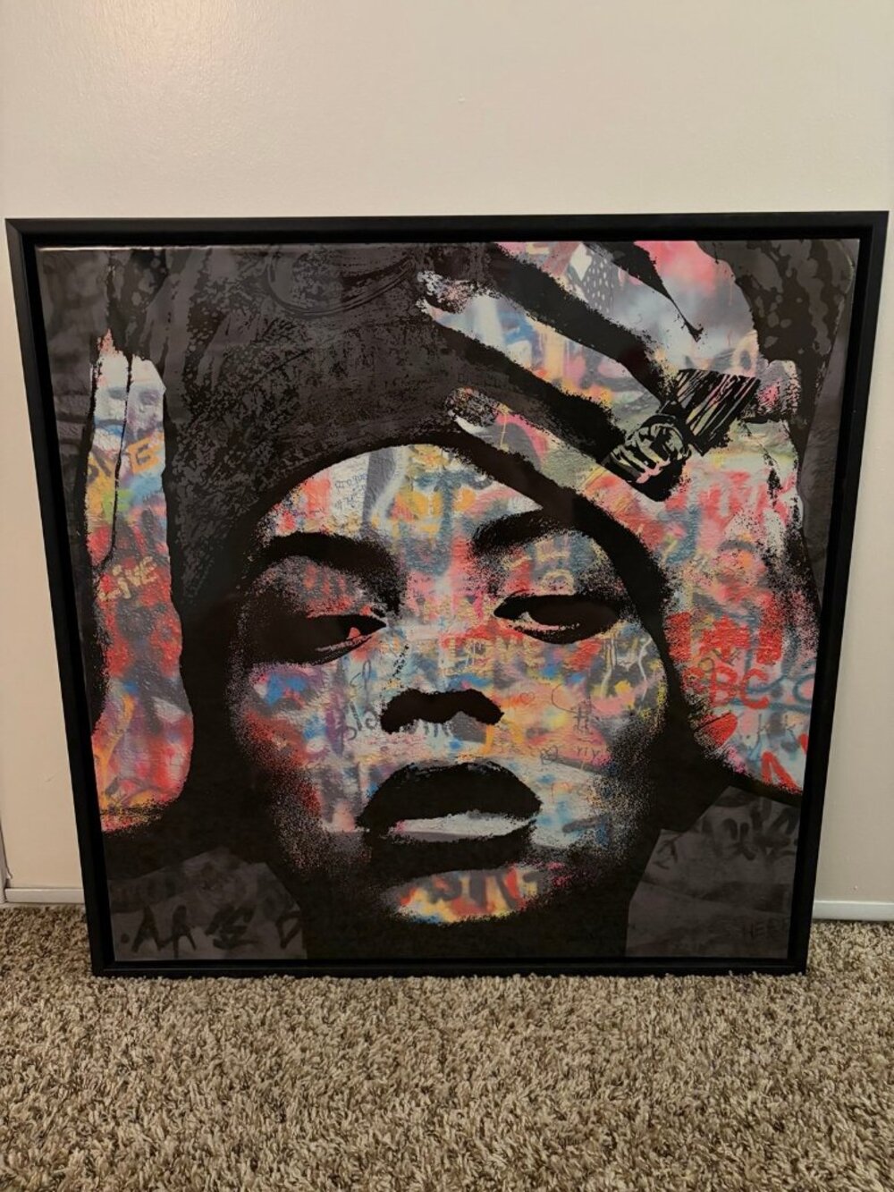 Graffiti Art Print Portrait Framed Wall Art Beyoncé